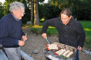 Barbecue bij Xavier en Natascha