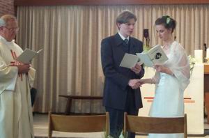 Leen en Bart in de kerk van Keiberg