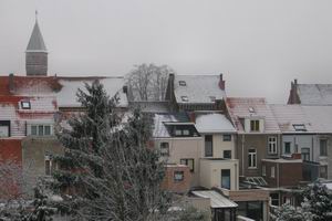Flinterdun laagje sneeuw