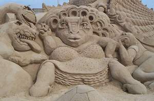 Zandsculpturen in Zeebrugge
