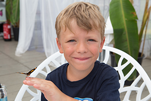 Matteo met vlinder