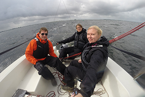 Grevelingenmeer in de regen